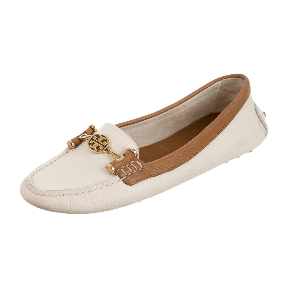 NEW! Tory Burch Natural Daria Driver Loafers Women’s Size 10.5